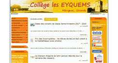 Desktop Screenshot of collegeleseyquems.fr